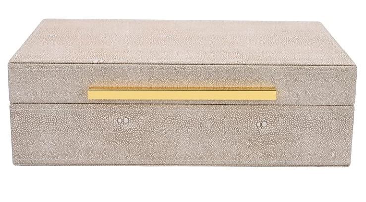 Ivory Shagreen box Faux Leather Decorative Box added by Ashley McCain