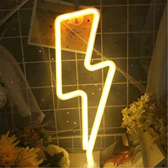 LED Lightning Bolt Neon Signs - Protecu USB Battery Operated Neon Light Sign for Bedroom | Neon Signs for Wall Decor Birthday Wedding Party Christmas Room Decorations (Warm White) added by Jenna Quinones