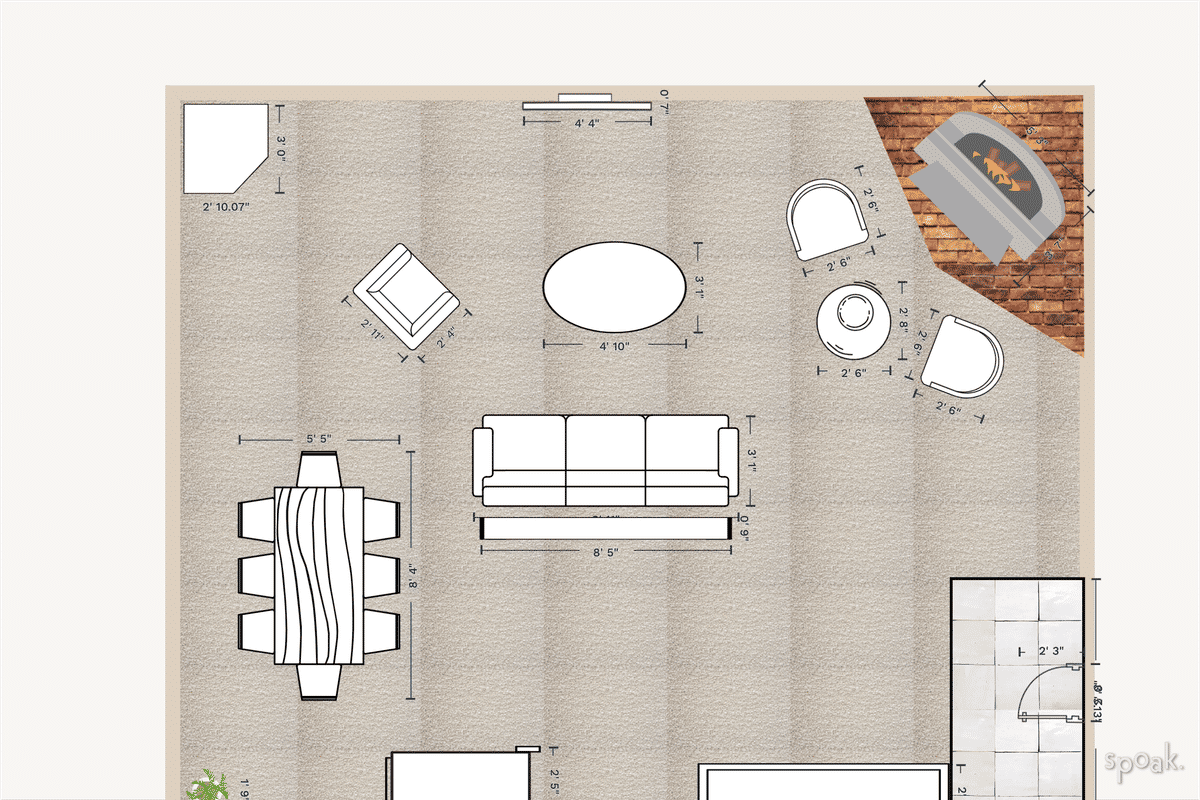 Family Room Plan designed by Bayley Lindgren