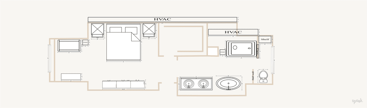 Bedroom Floor Plan designed by Emily Horlbogen