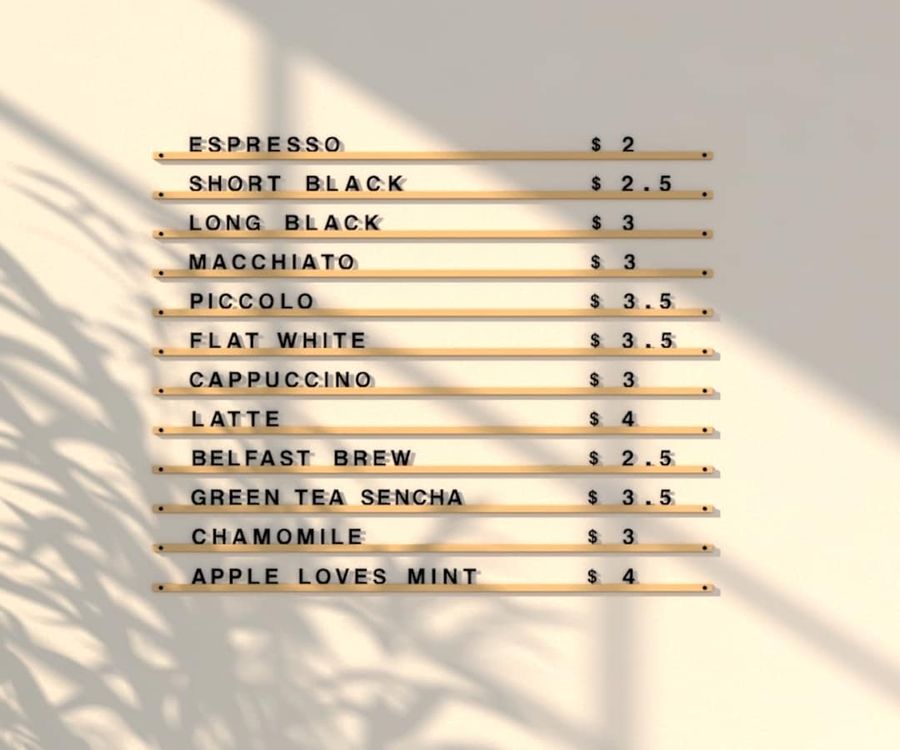 Cafe Menu Display With Letters and Rails, Cafe Menu Sign, Wall Menu Board, Letter Display, Changeable Letter Board, Custom Cafe Menu Board - Etsy added by Michelle Wilson