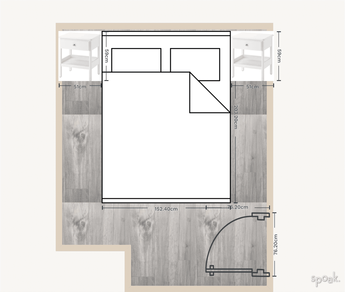 Bedroom Plan designed by Michelle McKee