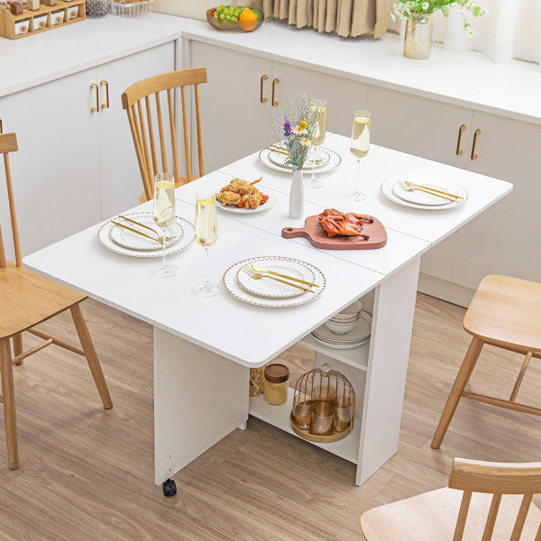 Mccorkle Foldable Kitchen Table Drop Leaf Dining Table added by dion banville
