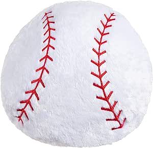 Baseball Pillow Big Baseball Throw Pillow Soft Stuffed Baseball Plush Pillow Round Large Baseball Shaped Pillow Giant Cushion Sports Toy Gift for Kids Boy Girls Children Room Decoration 17 Inches added by Autumn Pennington Jaensch