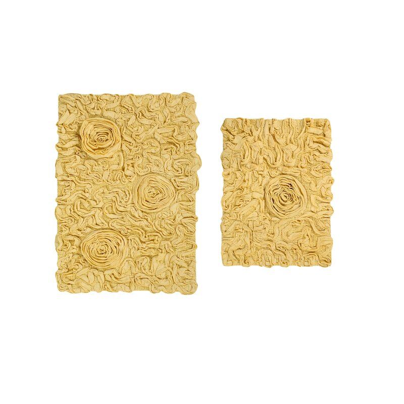 Freida Rectangle 100% Cotton 2 Piece Bath Rug Set added by Tayo A