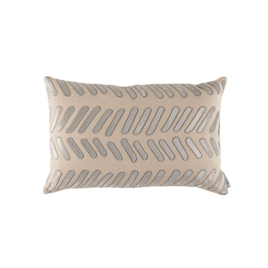 Peru Sm Rectangle Pillow Dark Sand / Platinum 14x22 added by Where The Heart Is Designs
