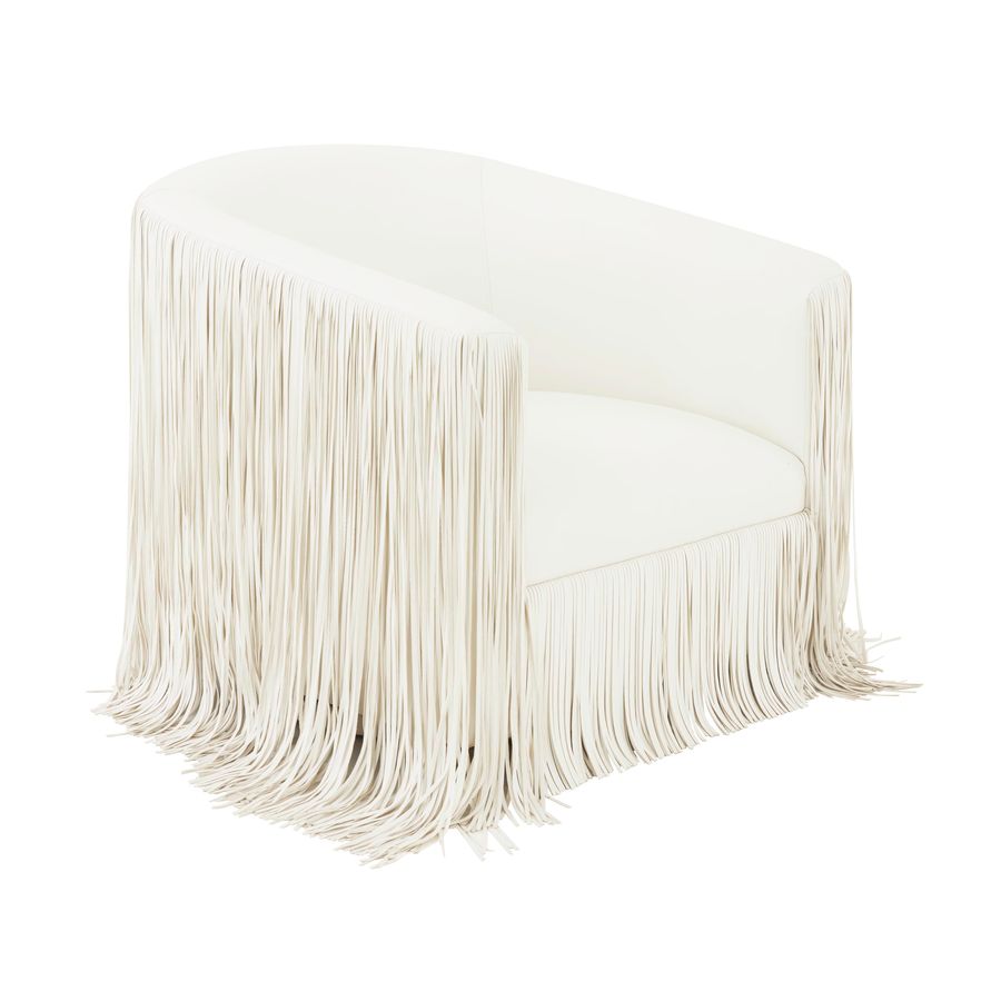Shag Me Ivory Vegan Leather Swivel Chair - TOV Furniture added by Lauren Houston