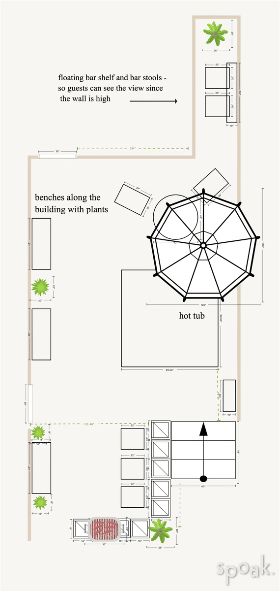 Outdoor Floor Plan designed by Aubrey Carlson