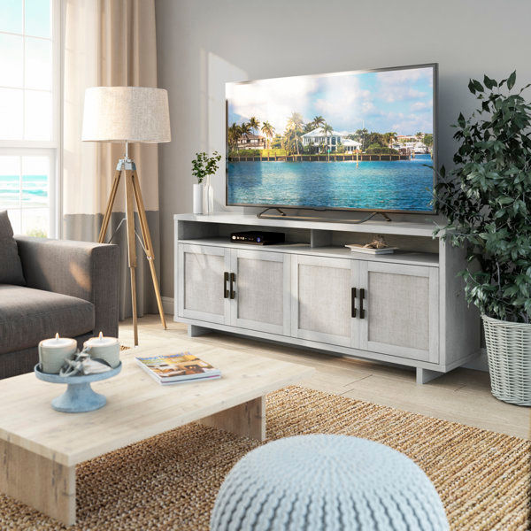 Portman Stand For Tvs Up To 80" With Linen Doors added by Kayce Sanoy-Moody