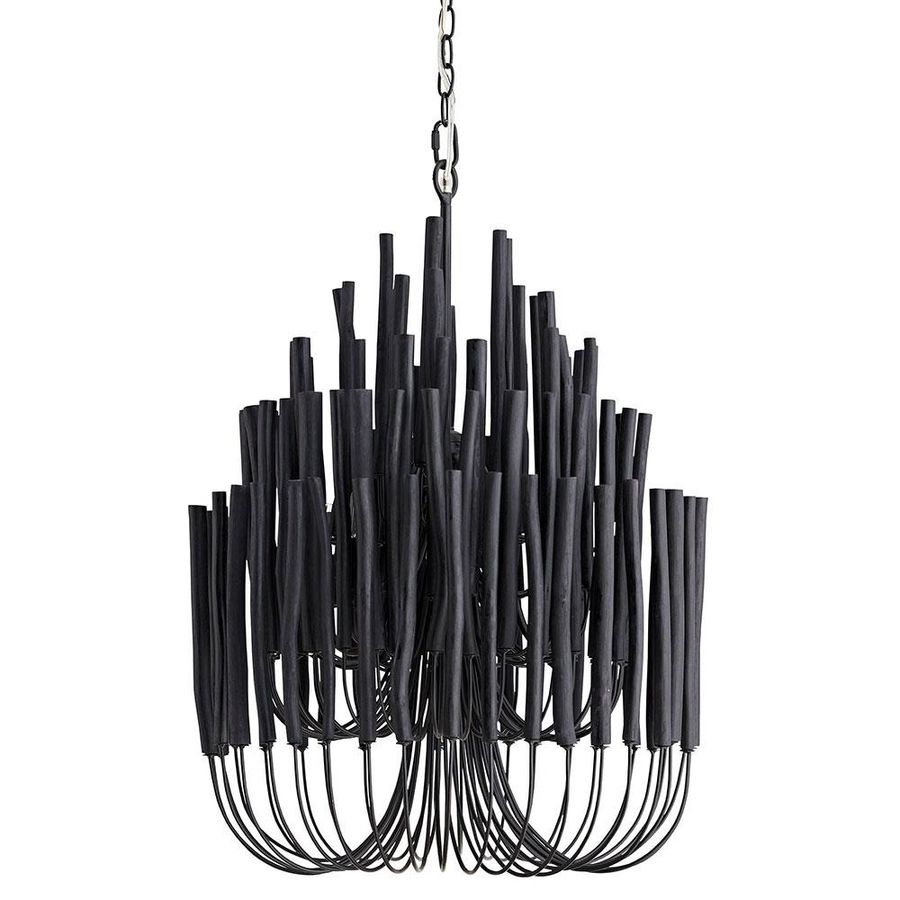 Arteriors Tilda Modern Classic Black Wood Candle Style Chandelier added by Candice KausHagen