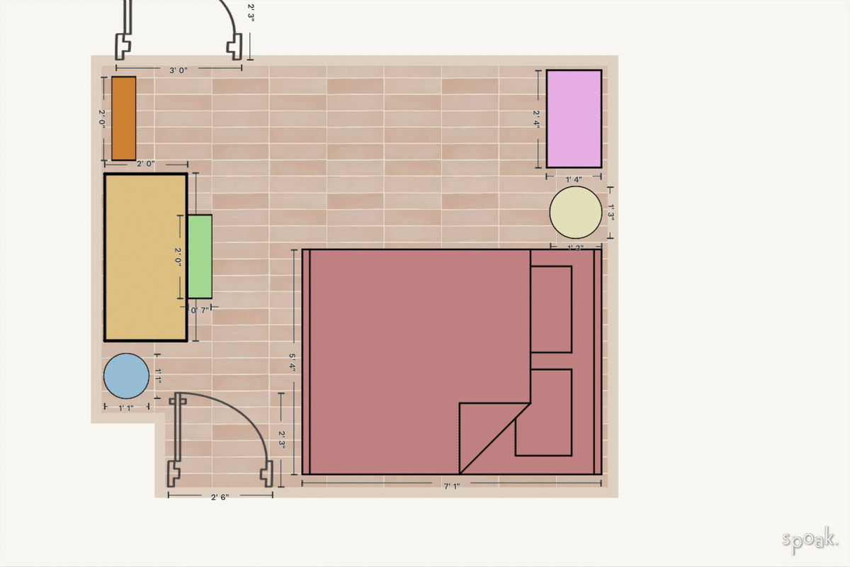 Bedroom Plan designed by Scott Storte
