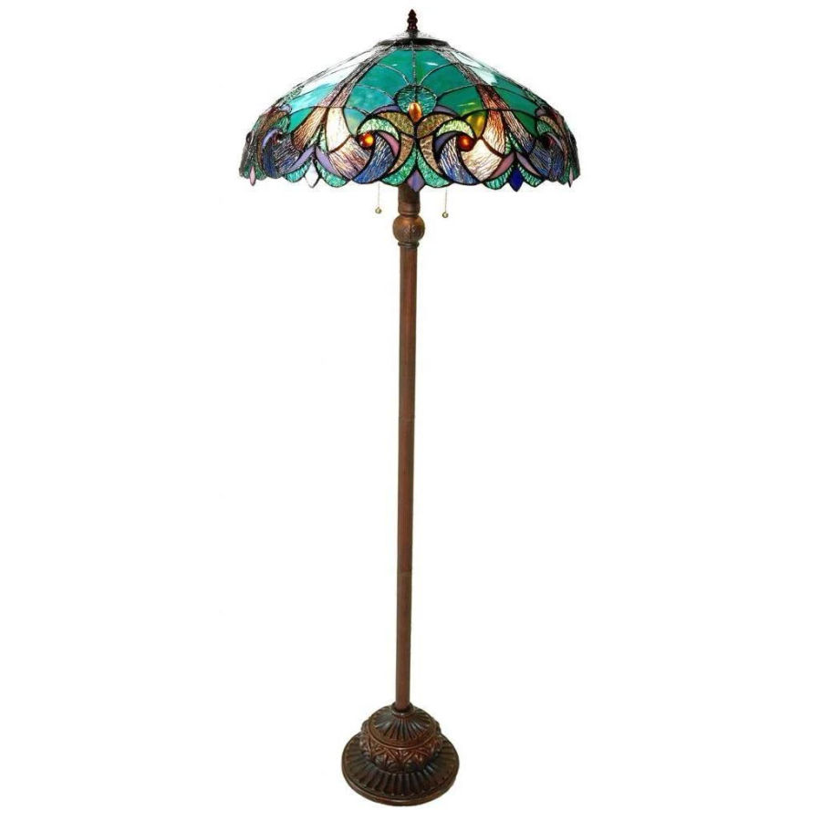 Chloe Tiffany Style Victorian Design 2-Light Floor Lamp | Google Shopping added by Mondae Design
