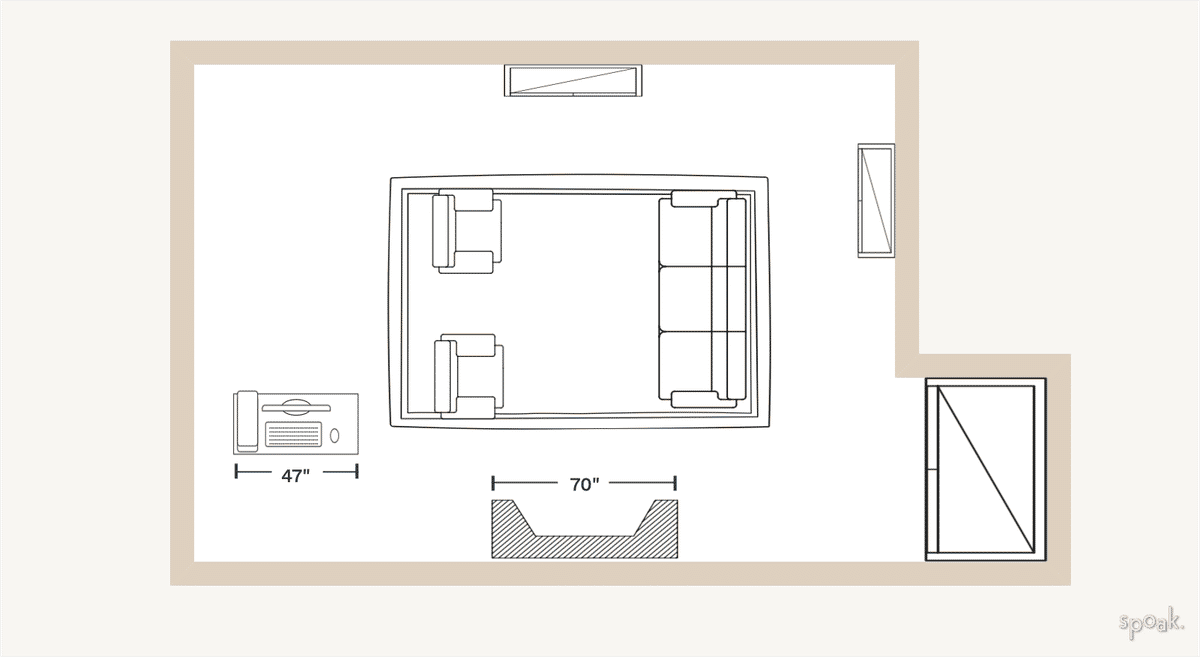 Family Room Layout designed by hayley jones