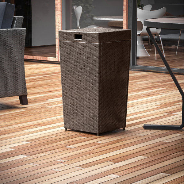 Nestl 35 Gallon Wicker Rattan Outdoor Trash Can added by sallie tyler