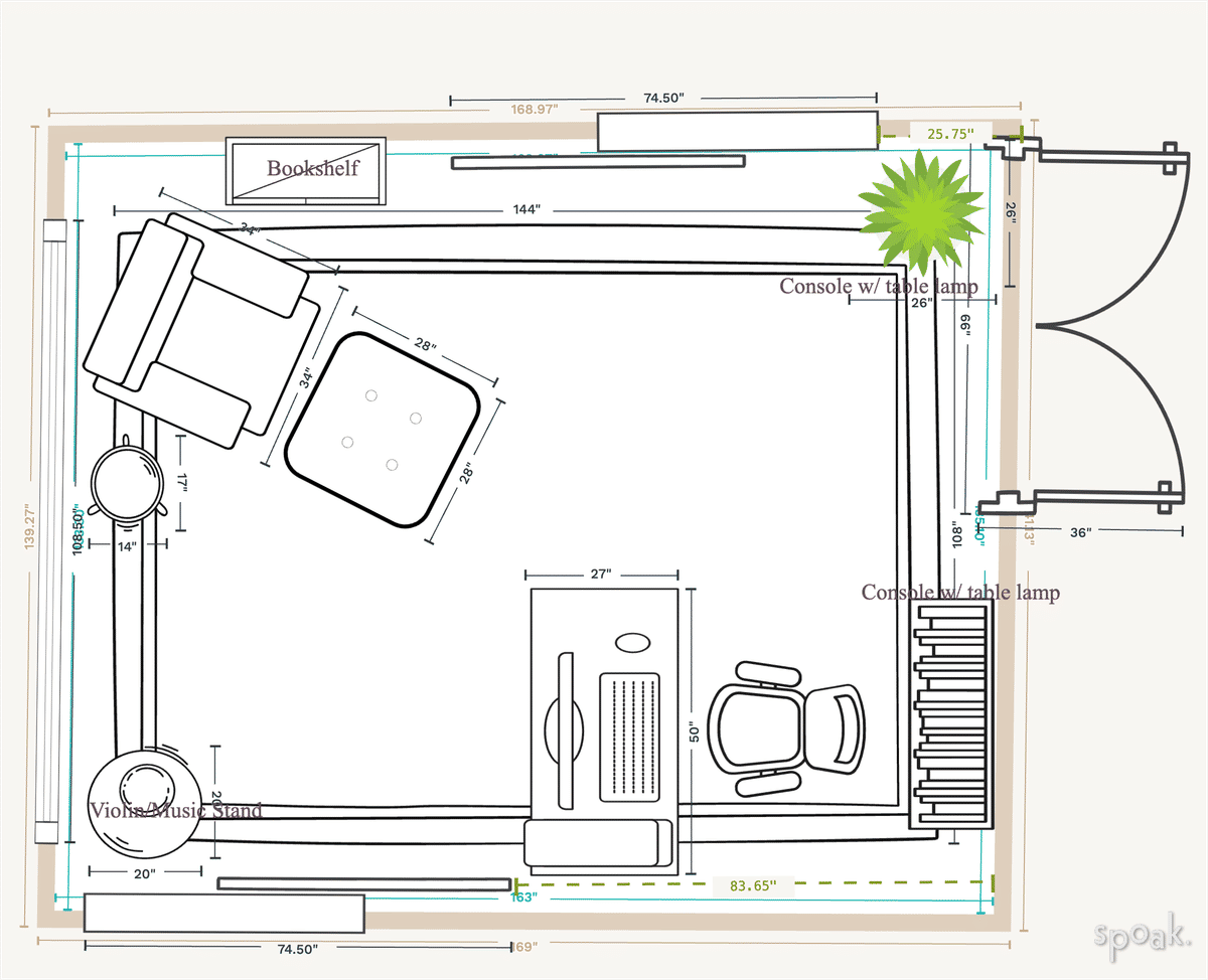Office Floor Plan designed by Megan Lusher