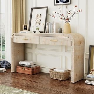 Unique Retro Silhouette Console Table with Open Style, Two Top Drawers for Entrance, Living Room - Bed Bath & Beyond - 40284837 added by HELEN SALGADO