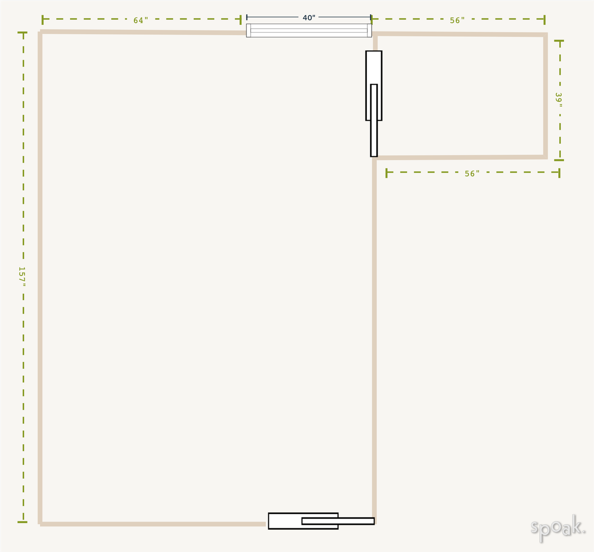 Small Laundry Room Plan designed by HELEN SALGADO