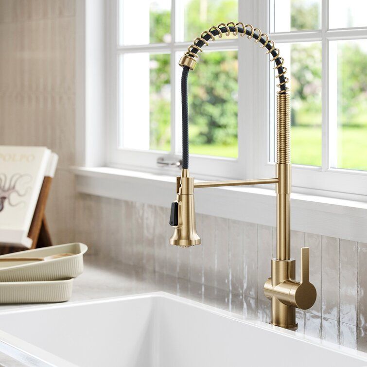 Pull Down Single Handle Kitchen Faucet with Accessories added by Colleen Miller