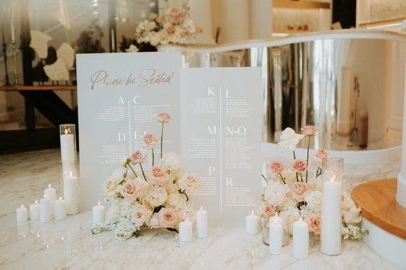 Frosted Acrylic Seating Chart  Set of Two  Table Plan  - Etsy added by Malerie McCalla