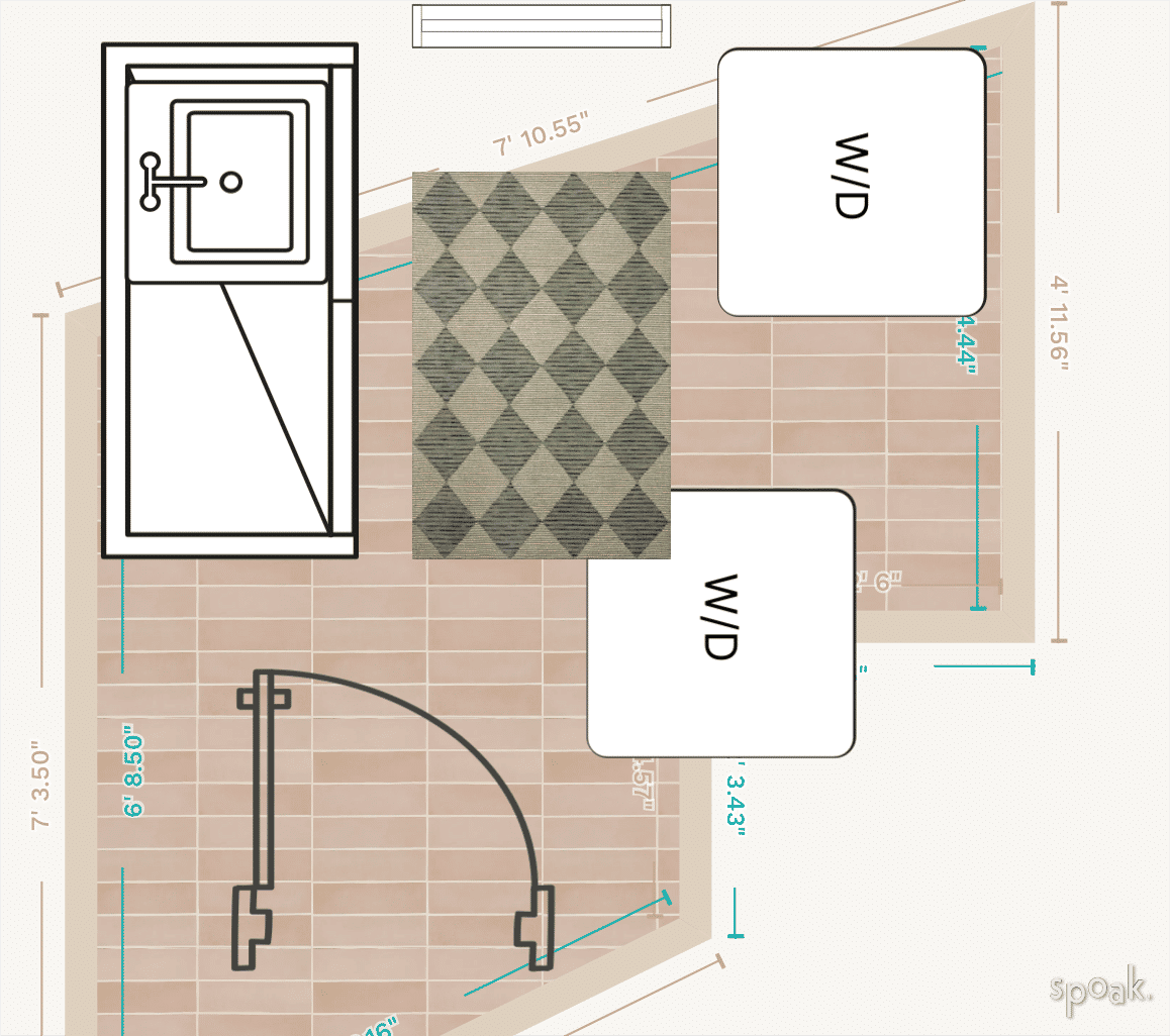 Bathroom Floor Plan designed by Hattie Benton