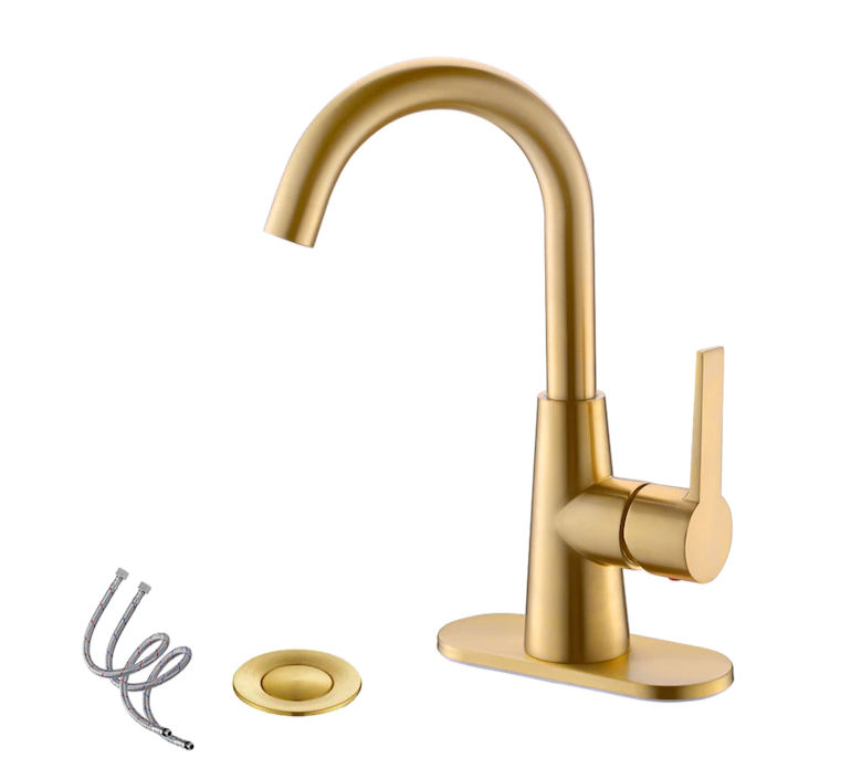 Brushed Gold 1-handle Bathroom Sink Faucet added by Spoak Member