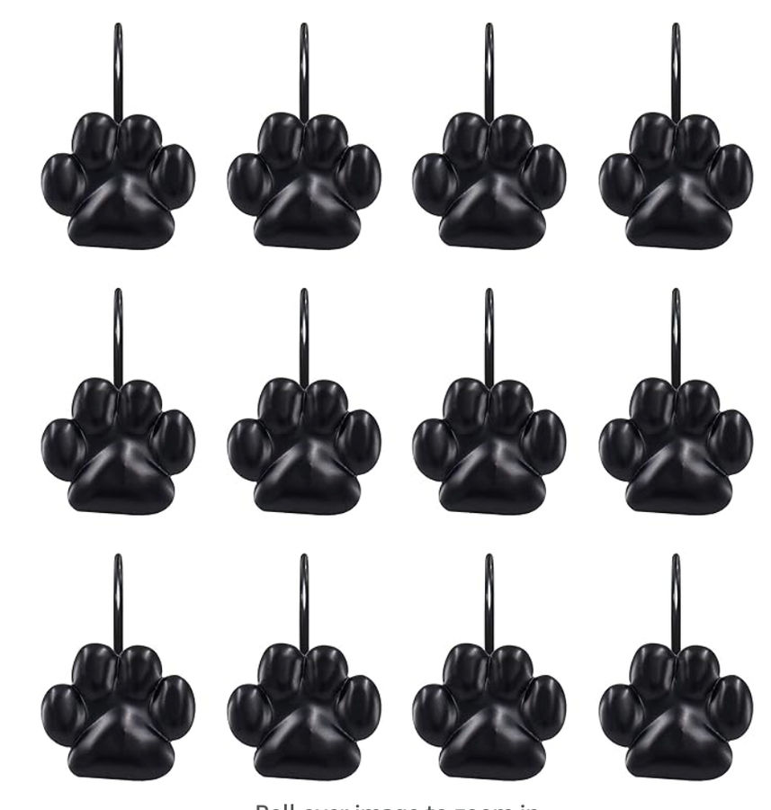 Dog Print Shower Curtain Hooks added by Rachel Mazur
