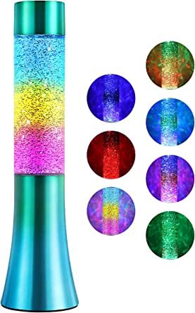Lava lamp for Kids Adults,Rainbow Liquid Motion Glitter Lamps, Color Changing Room Home Party Decoration Lamp, Cool Christmas Halloween Decoration Gifts (Green) added by Whitney Crutcher