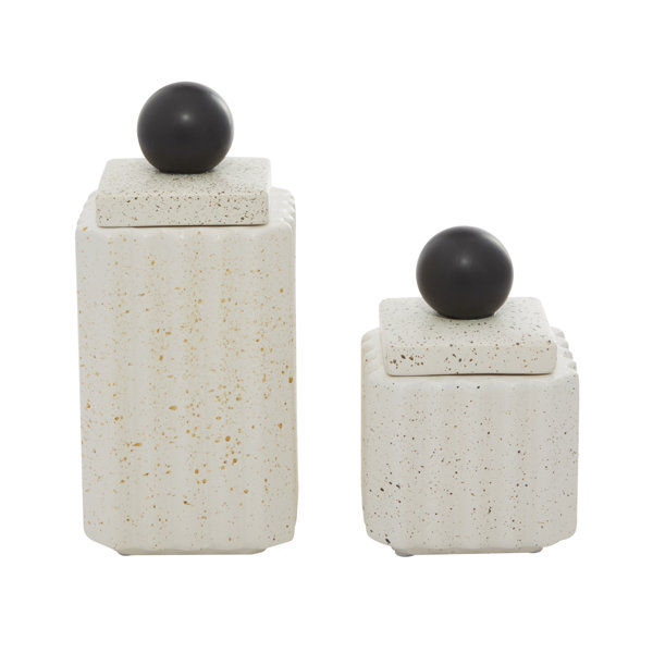 Joelle 9.95'' Wood Decorative Urns & Jars added by Samantha Elizabeth