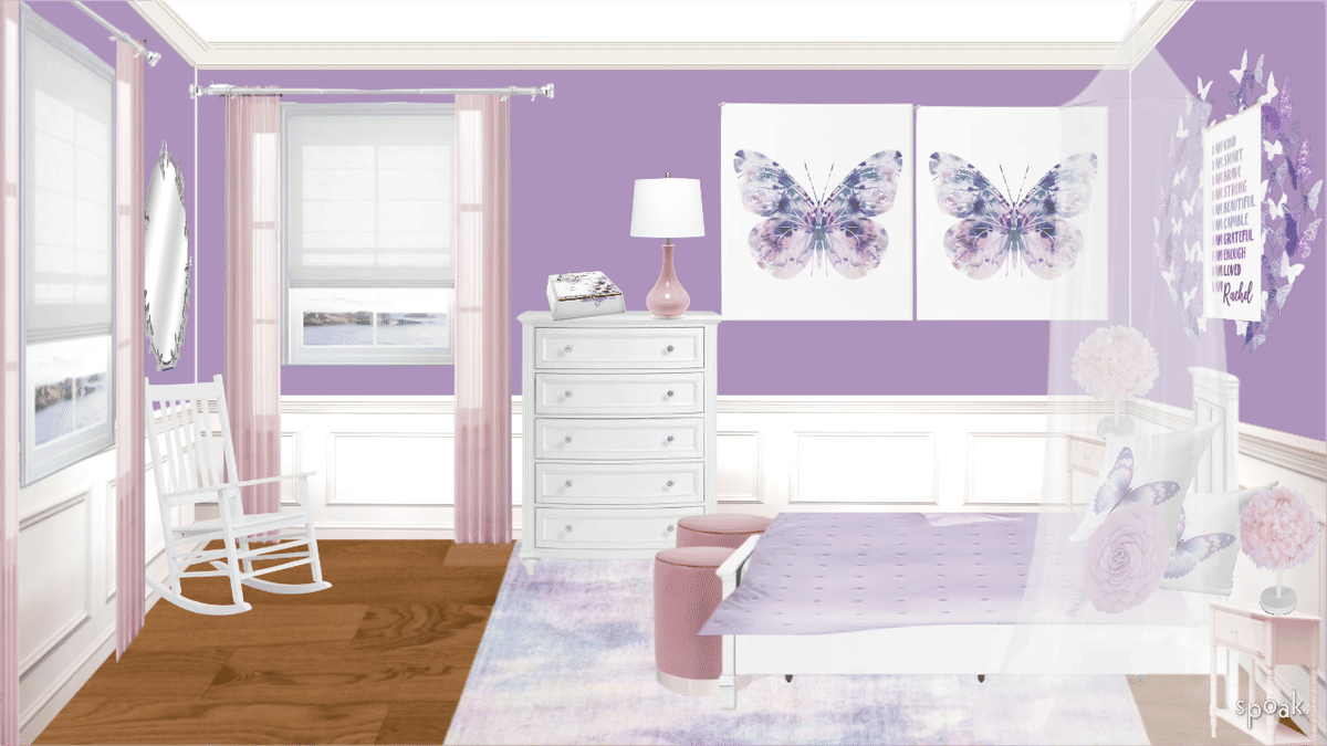Purple shabby chic bedroom ideas and inspo., image size:1200x675