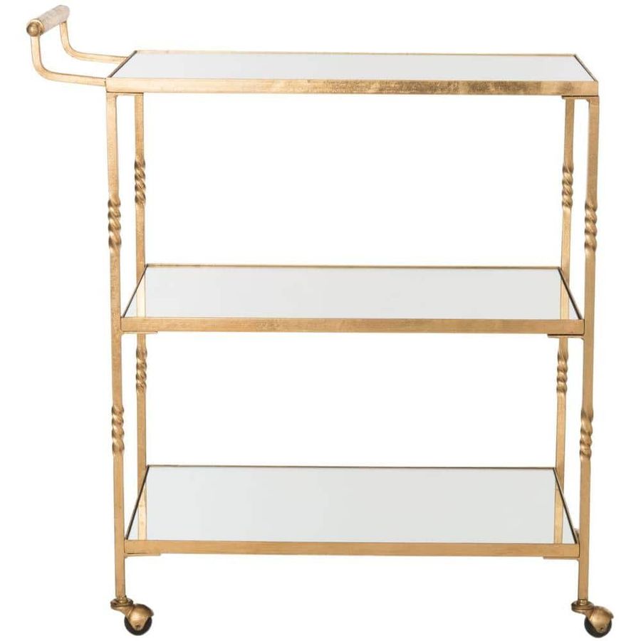 SAFAVIEH Aurelius Gold Serving Cart FOX2557B - The Home Depot added by erika grossman