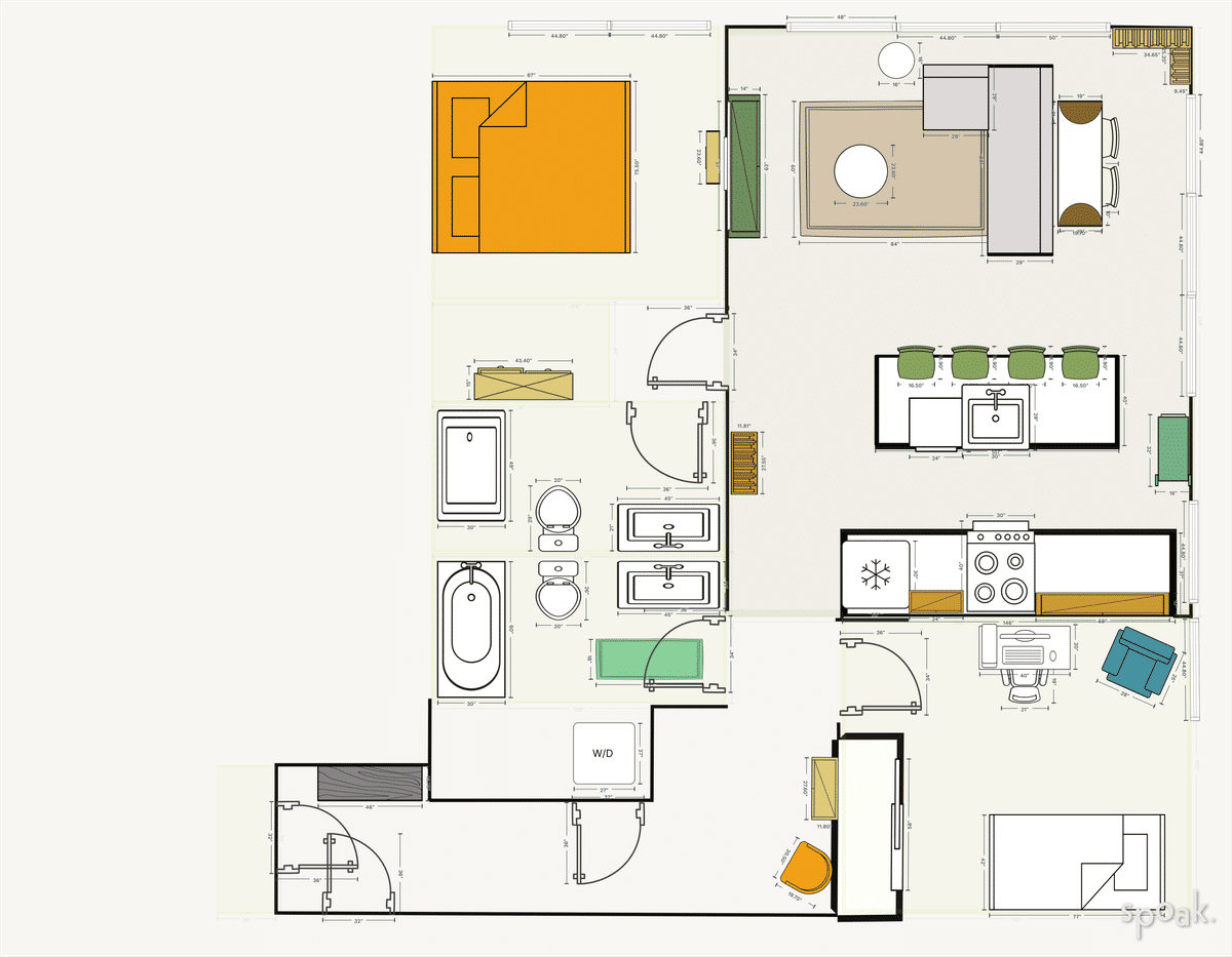 Kitchen Layout designed by Emily Murray