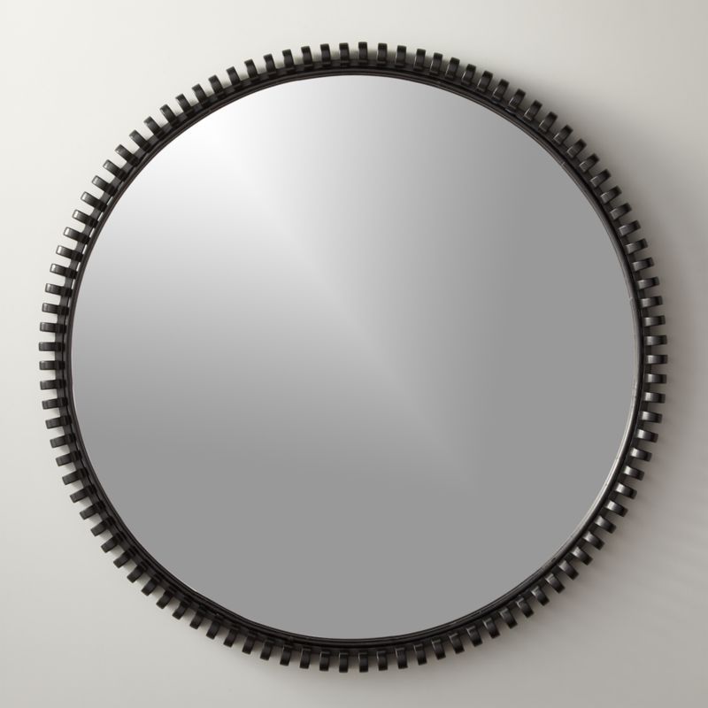 Monaco Black Round Modern Wall Mirror 33.5" + Reviews | CB2 added by Olga Dragieva
