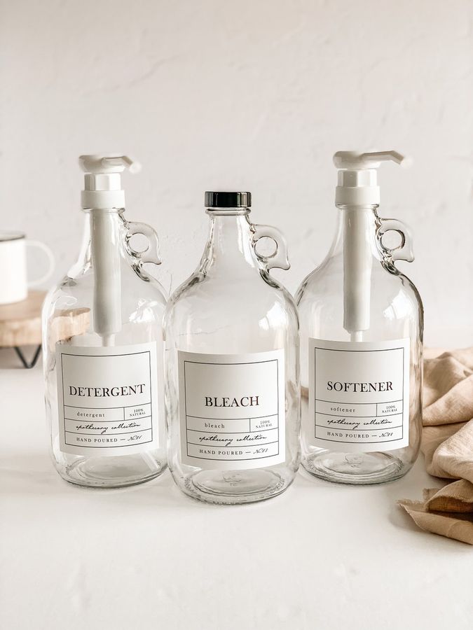 CLEAR 1/2 Gallon Jug  APOTHECARY Style Laundry - Etsy added by Samantha Rice