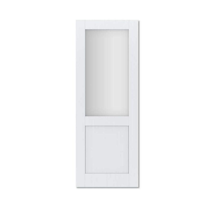 ARK DESIGN 30 in. x 80 in. Solid MDF Core 1/2 Frosted Glass, Manufactured Wood Primed White Interior Door Slab for Pocket Door FM-BLXB-30 - The Home Depot added by Katie Hoffman