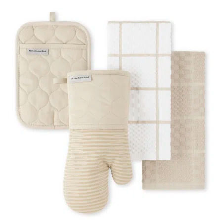KitchenAid KitchenAid Onion Quilt Kitchen Towel, Oven Mitt & Potholder Set 4-Pack | Wayfair added by Samantha Rice