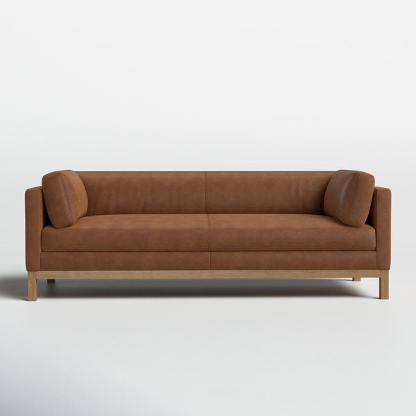 Nels 81.49'' Genuine Leather Sofa added by Rebecca Gale