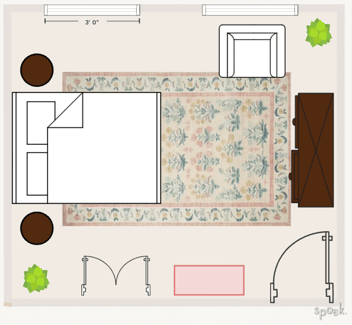 Guest Bedroom Floor Plan designed by Emily Wilson