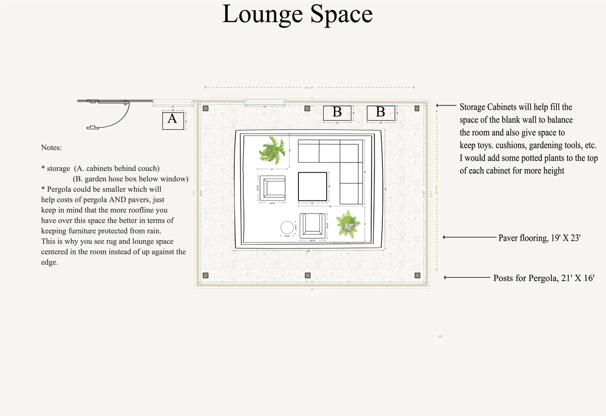 Outdoor Floor Plan designed by Christy Jones