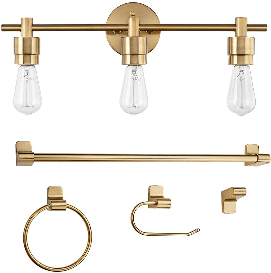Matte Brass Bathroom Accessories added by Kerri Echols