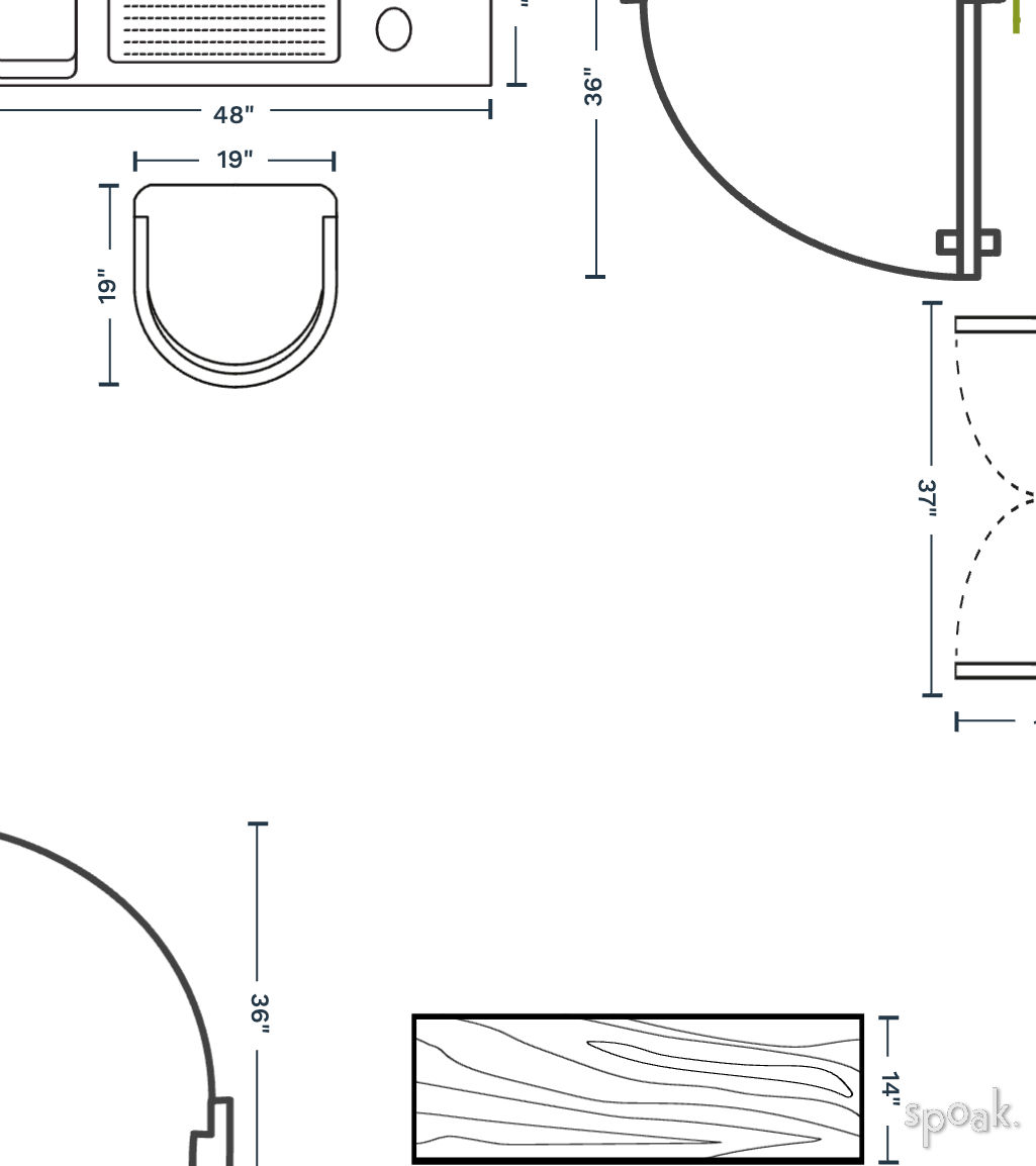 Square Office Plan designed by Lauren Shillington