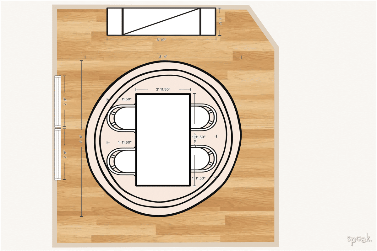 Dining Room Plan designed by Jamie Quinn