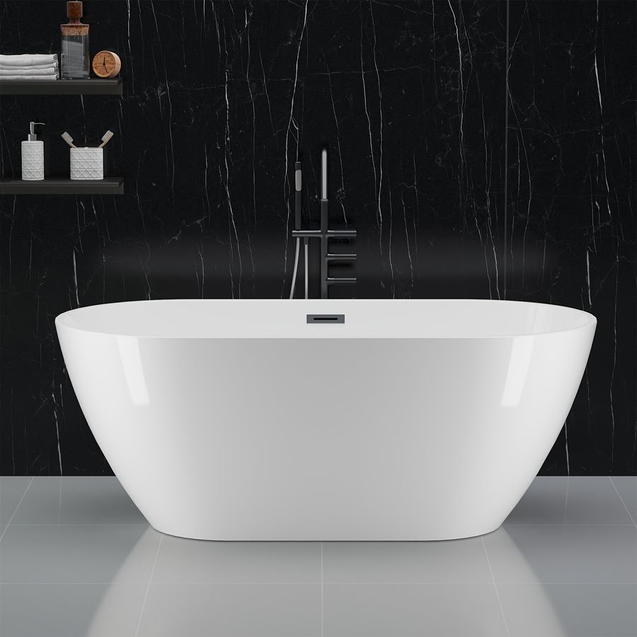 Freestanding Bathtub White Acrylic     - Temu added by Tracy Jones