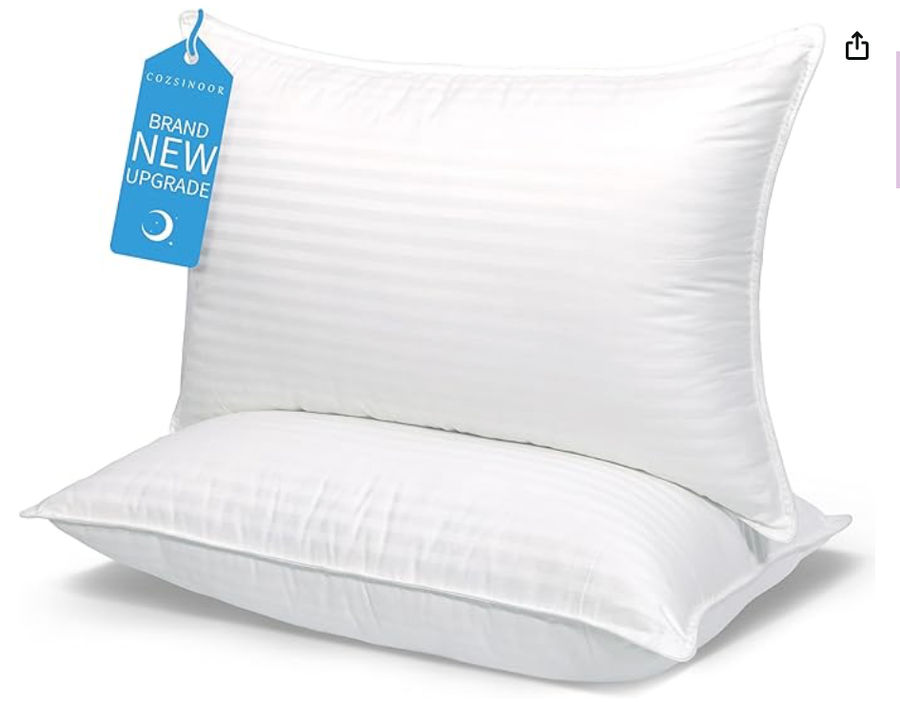 COZSINOOR Cooling Bed Pillows Queen Size: Hotel Quality Set of 2 - Down Alternative Microfiber Filled for Back, Stomach, Side Sleepers, Breathable & Skin-Friendly added by Lauren Gisriel
