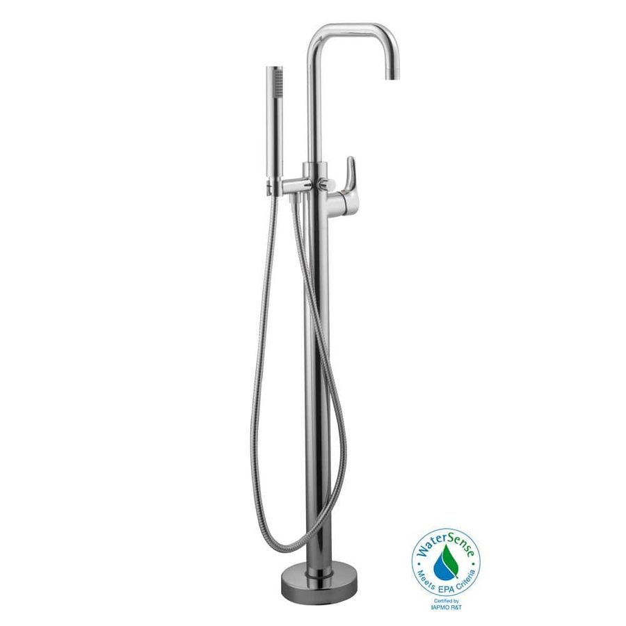 Glacier Bay Modern Single-Handle Freestanding Floor Mount Tub Faucet with Handheld Showerhead in Chrome HD67622X-5001 - The Home Depot added by Desma Xayarath