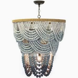 Regina Andrew Coastal Living Ombre Blue Birch Wood Bead Chandelier added by Kelly Johnson