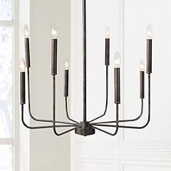 Arlin 26" Wide Bronze 8-Light Candle Chandelier | www.lampsplus.com added by Nikki Rajnovich