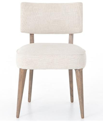 Andy Modern Classic Ivory Performance Seat Brown Wood Dining Chair added by Victoria Zenns