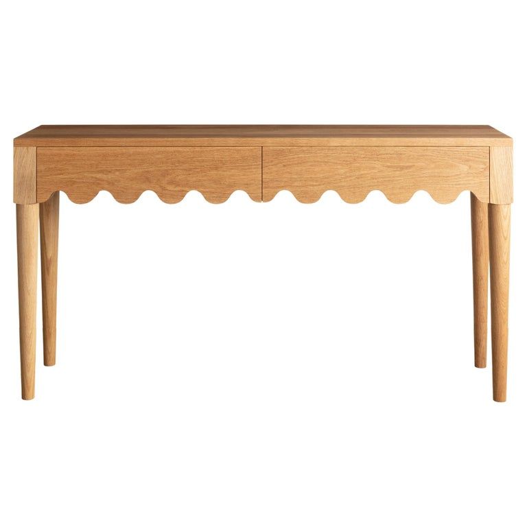 Squiggle Console Table / Hand sculpted Oak added by Spoak 