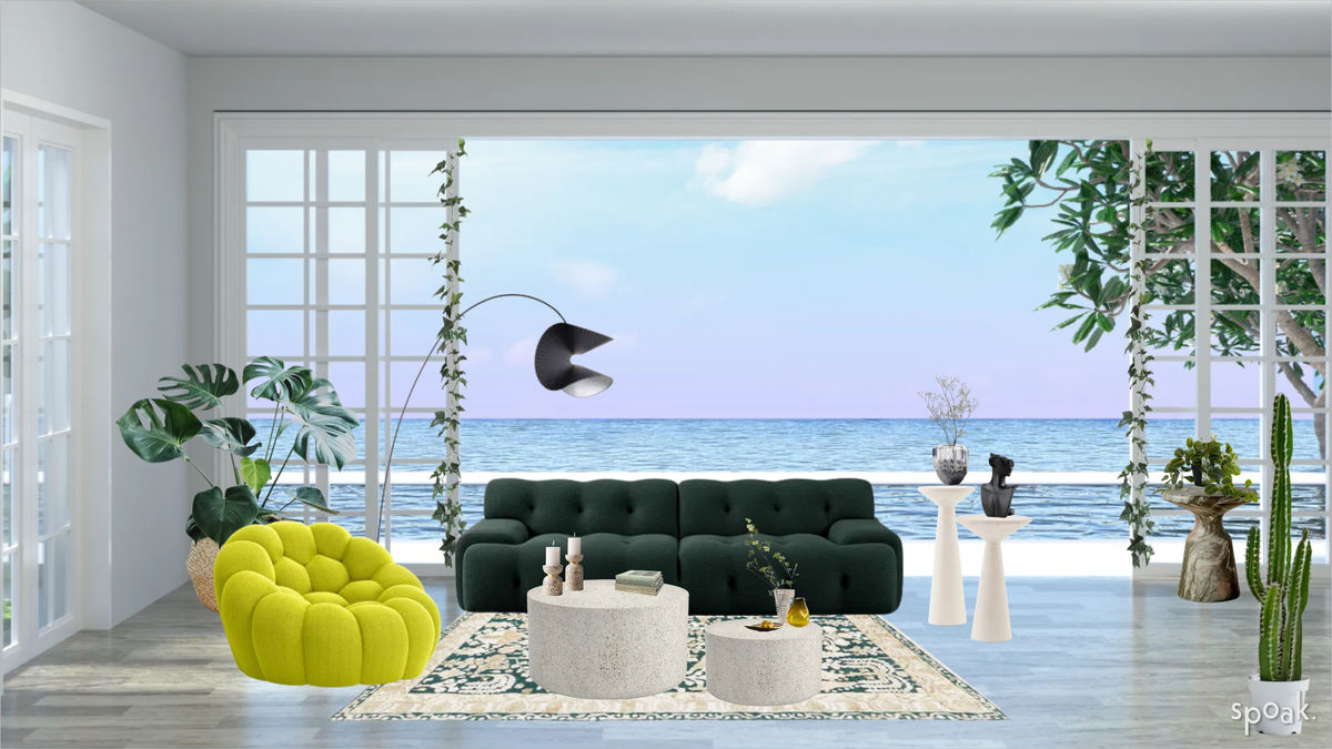 Coastal Living Room Ideas designed by Nicole Duong