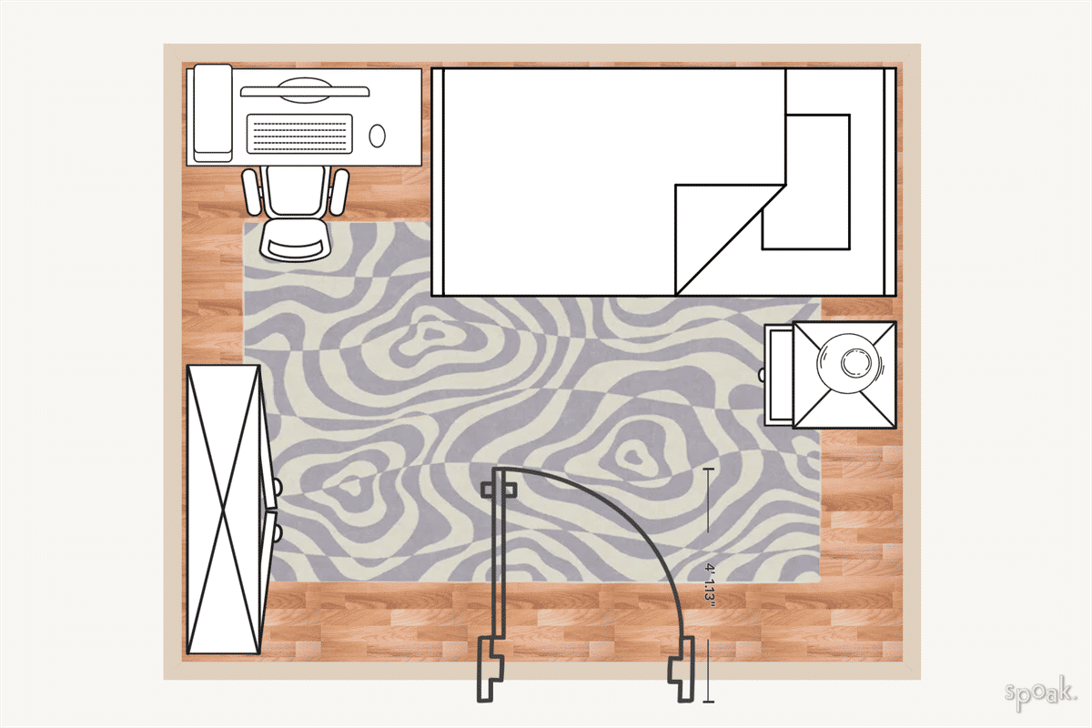 Dorm Room Layout designed by Sara EDWARDS